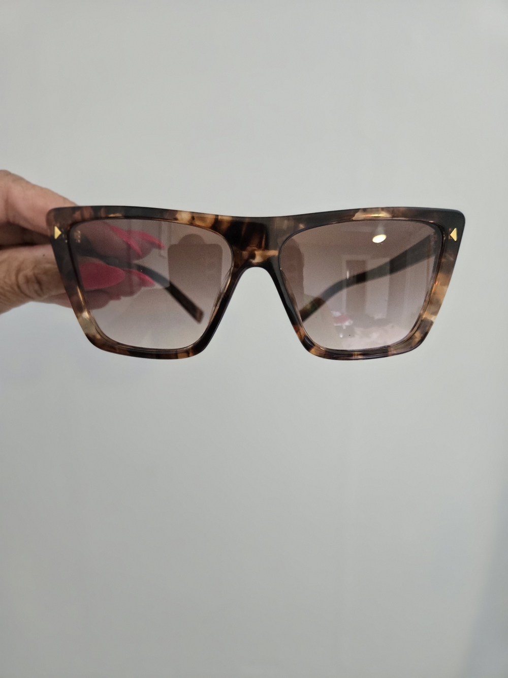 Prada Tortoiseshell Square Sunglasses with Brown Gradient Lenses